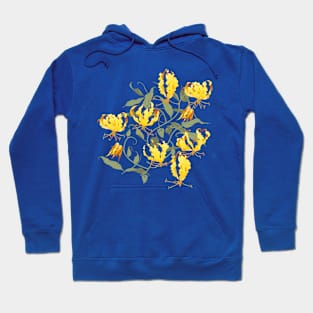 Gloriosa - yellow on navy Hoodie